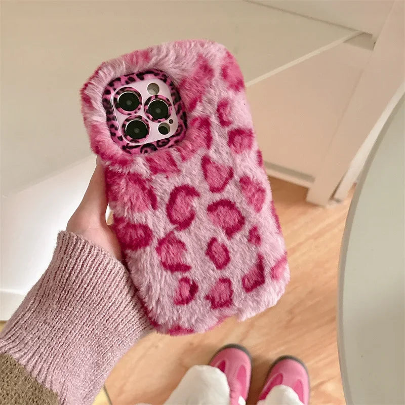 Leopard Furry Case